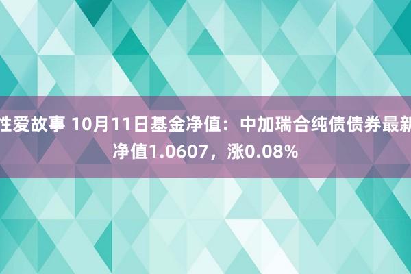 性爱故事 10月11日基金净值：中加瑞合纯债债券最新净值1.0607，涨0.08%