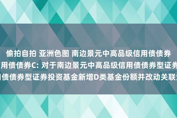 偷拍自拍 亚洲色图 南边景元中高品级信用债债券A,南边景元中高品级信用债债券C: 对于南边景元中高品级信用债债券型证券投资基金新增D类基金份额并改动关联法律文献的公告