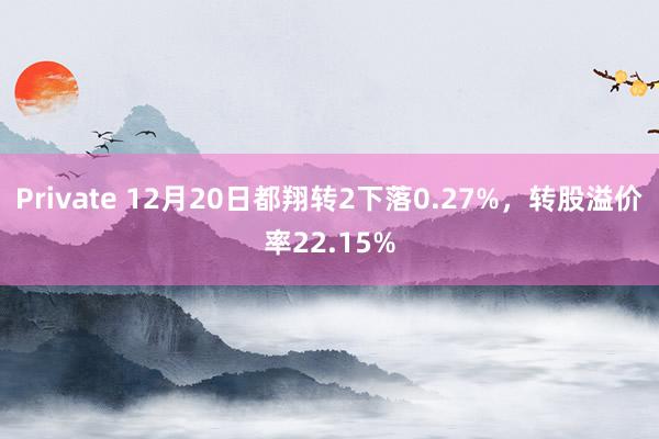 Private 12月20日都翔转2下落0.27%，转股溢价率22.15%