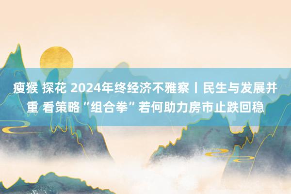 瘦猴 探花 2024年终经济不雅察丨民生与发展并重 看策略“组合拳”若何助力房市止跌回稳
