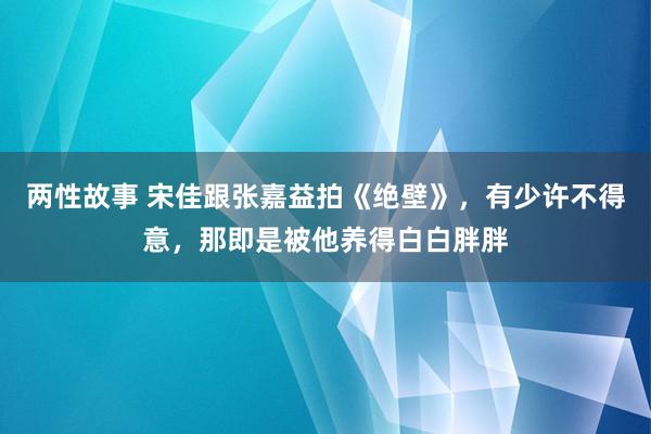 两性故事 宋佳跟张嘉益拍《绝壁》，有少许不得意，那即是被他养得白白胖胖