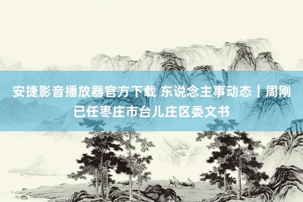 安捷影音播放器官方下载 东说念主事动态｜周刚已任枣庄市台儿庄区委文书