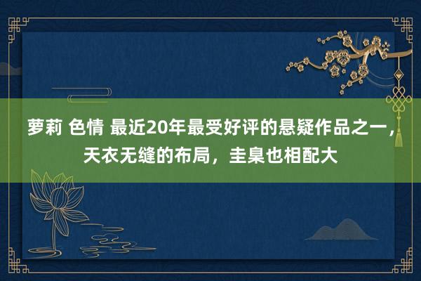 萝莉 色情 最近20年最受好评的悬疑作品之一，天衣无缝的布局，圭臬也相配大