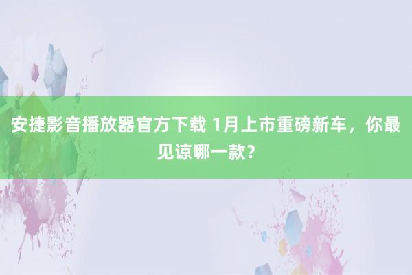 安捷影音播放器官方下载 1月上市重磅新车，你最见谅哪一款？