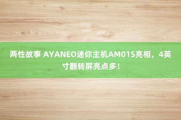 两性故事 AYANEO迷你主机AM01S亮相，4英寸翻转屏亮点多！