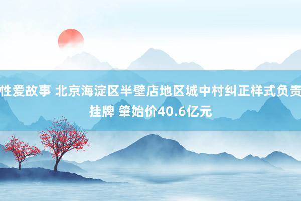 性爱故事 北京海淀区半壁店地区城中村纠正样式负责挂牌 肇始价40.6亿元