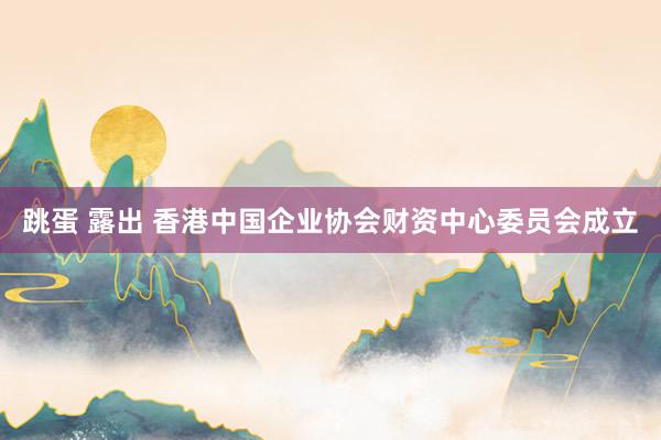 跳蛋 露出 香港中国企业协会财资中心委员会成立